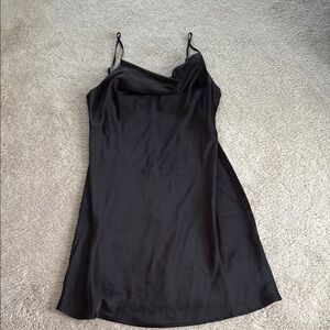 Urban Outfitters Black Satin Mini Dress